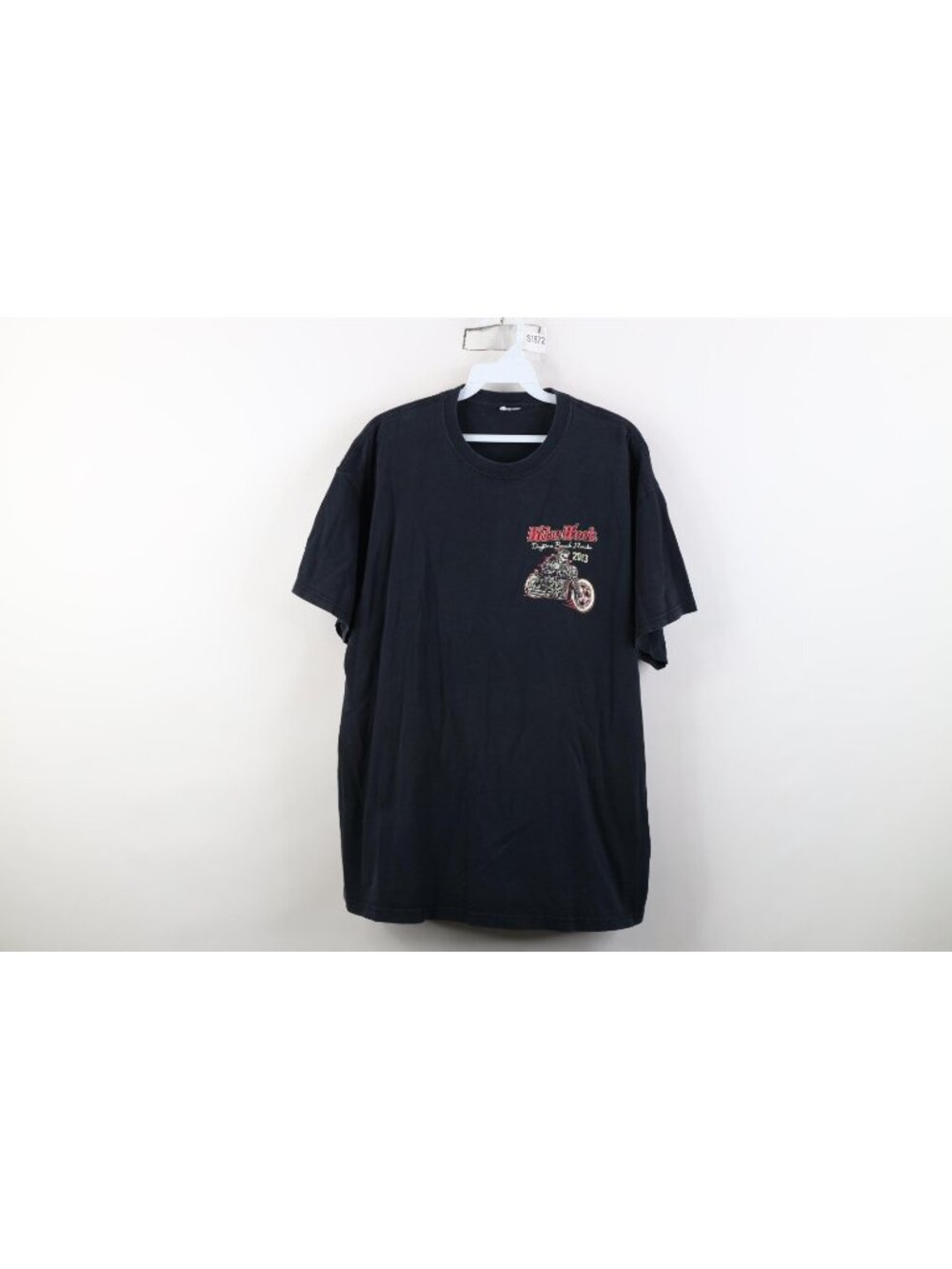 Vintage Y2K Streetwear Mens XL Faded 2013 Daytona Bike Week Skeleton T-Shirt